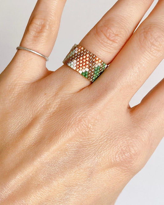 beaded peyote ring