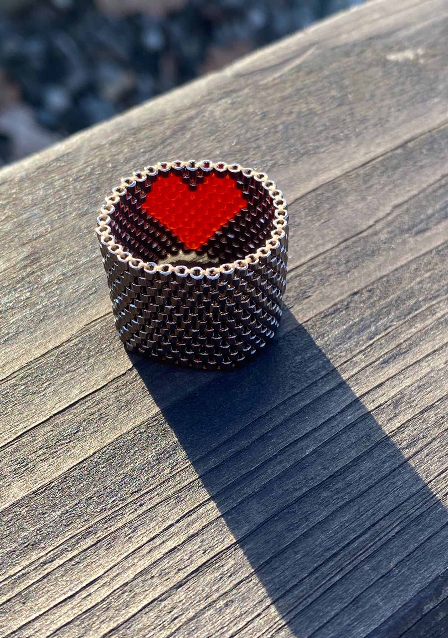 silver heart ring